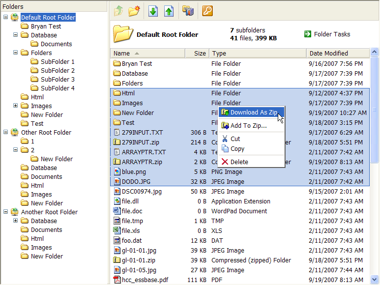 Web Based File Manager in ASP.NET 3.2.4