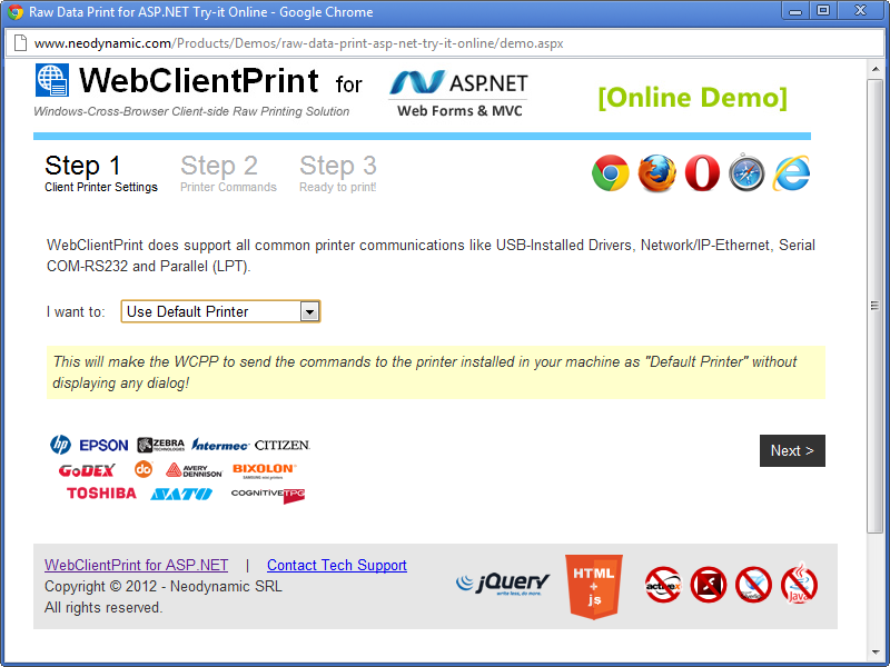 WebClientPrint for ASP.NET 1.0
