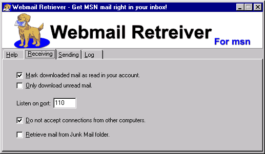 Webmail Retriever for msn 2.0.2