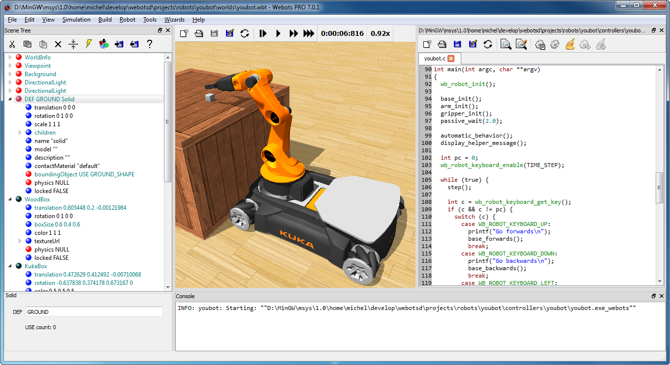 Webots PRO for Linux 7.0.3