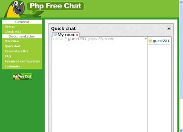 Webuzo for phpFreeChat 1.5