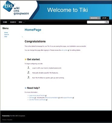 Webuzo for Tiki Wiki CMS Groupware 9.2