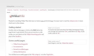 Webuzo for WikkaWiki 1.3.3