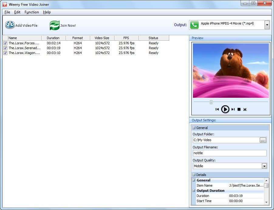 Weeny Free Video Joiner 1.1