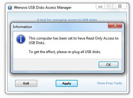 Wenovo USB Disks Access Manager 1.0