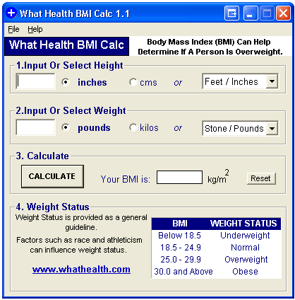 What Health BMI Calc 1.1