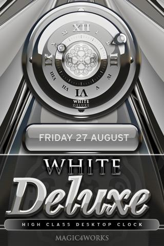 white deluxe clock widget 2.22