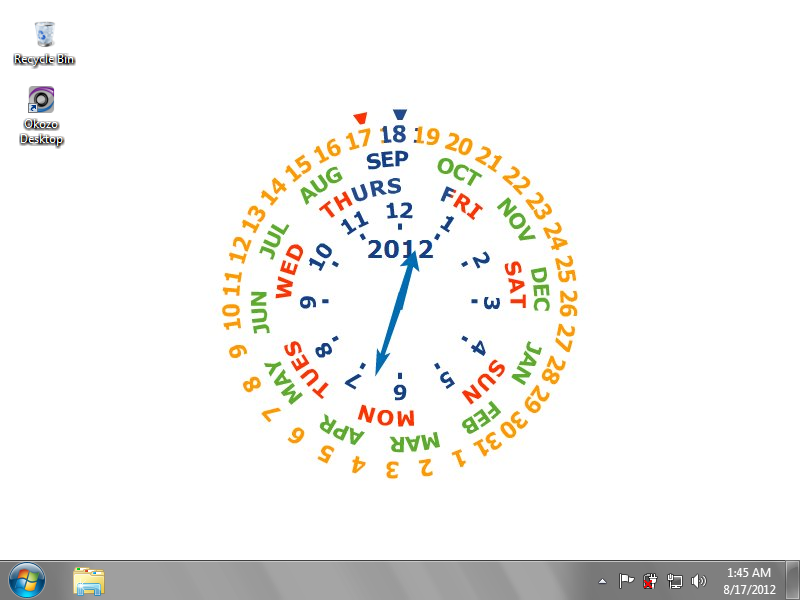 White Wheel Desktop Clock 1.0.0