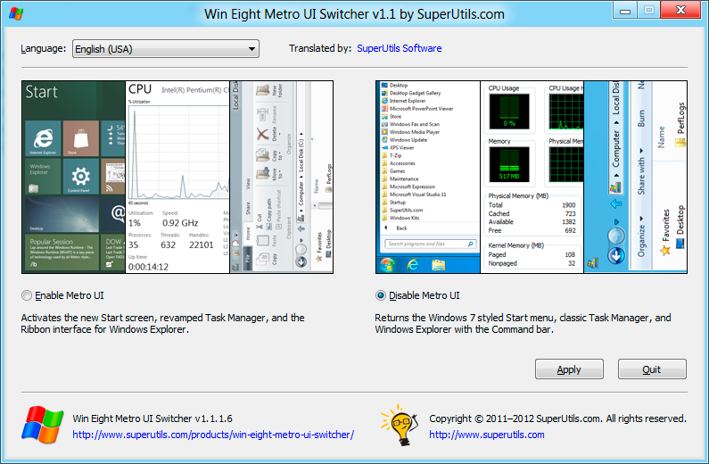 Win Eight Metro UI Switcher Portable 1.2.2.7