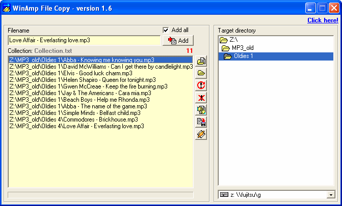 WinAmp File Copy 1.3