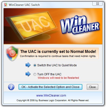 WinCleaner UAC Switch 1.0