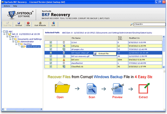 Windows BKF Restore Utility 5.8