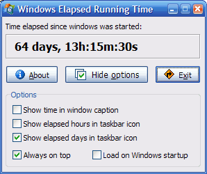 Windows Elapsed Running Time 1.20