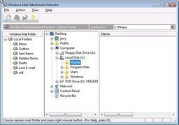 Windows Mail Attachment Extractor Vista 1.05