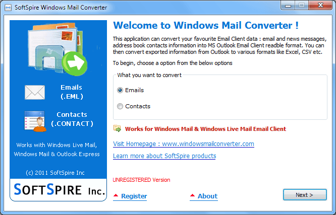 Windows Mail Converter Program 2.3