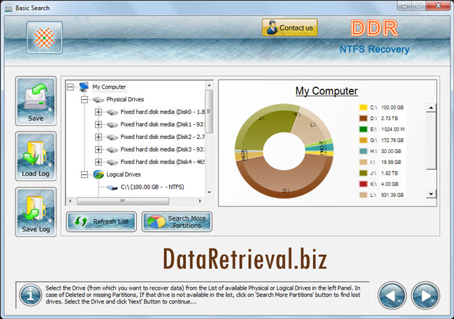 Windows NTFS Data Retrieval Software 4.0.1.6