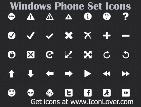 Windows Phone Set Icons 2012.2