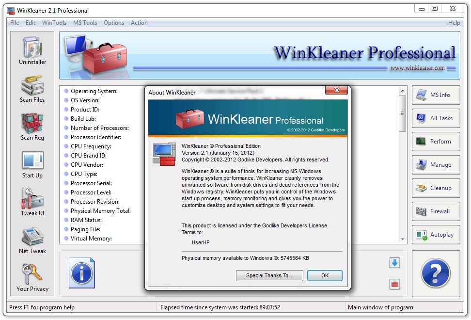 WinKleaner Professional 2.3