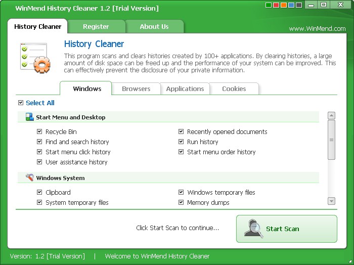 WinMend History Cleaner 1.4.5
