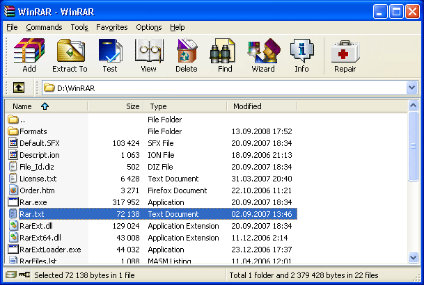 WinRAR for Mac OS X 4.20
