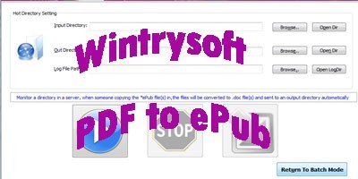 Wintrysoft PDF to ePub Converter 1.0