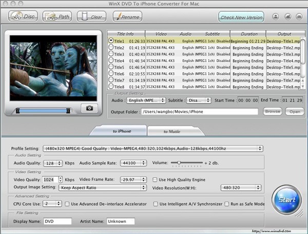 WinX DVD to iPhone Converter for Mac 2.5.1