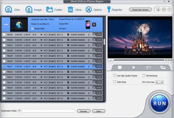 WinX DVD to iPhone Ripper 5.0.7