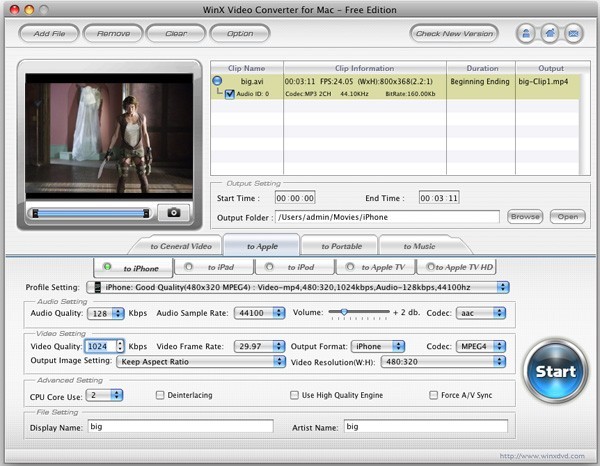 WinX Video Converter for Mac 2.8.0