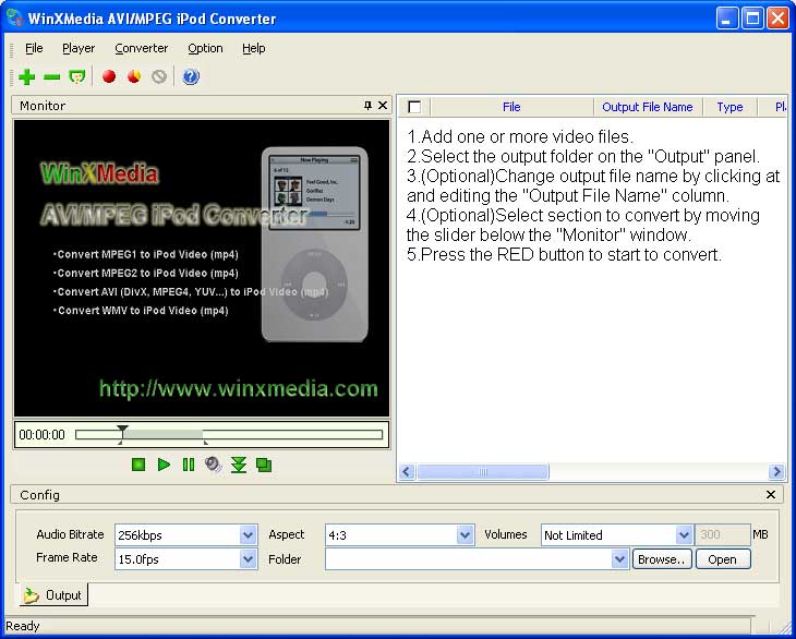 WinXMedia AVI/MPEG iPod Converter 3.15