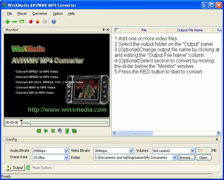 WinXMedia AVI/WMV MP4 Converter 2.1f