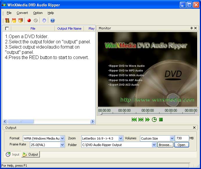 WinXMedia DVD Audio Ripper 4.06