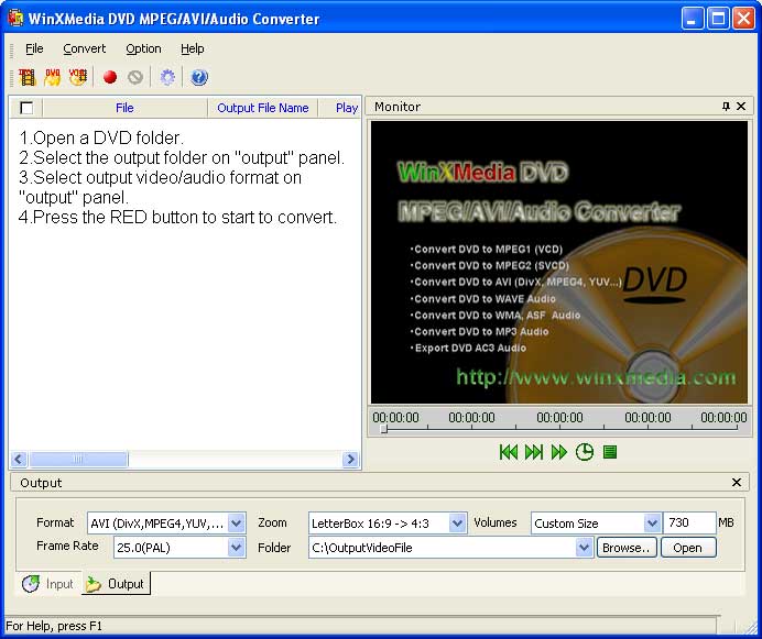WinXMedia DVD MPEG/AVI/Audio Converter 4.06