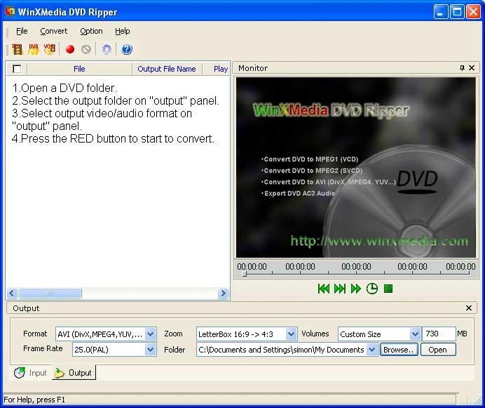 WinXMedia DVD Ripper 4.06
