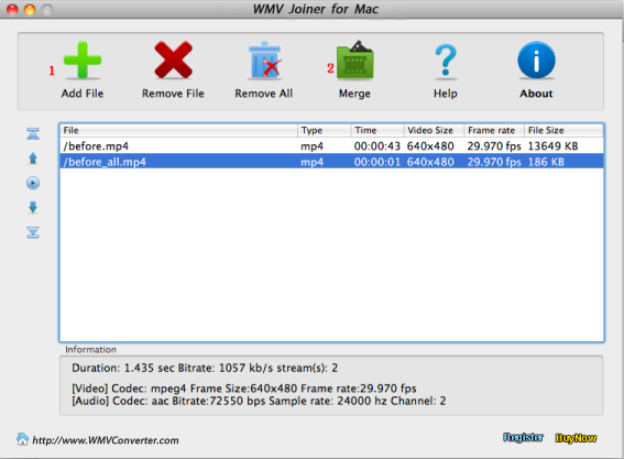 WMV joiner for Mac 1.02