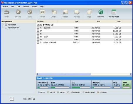 Wondershare Disk Manager Free 1.0.0