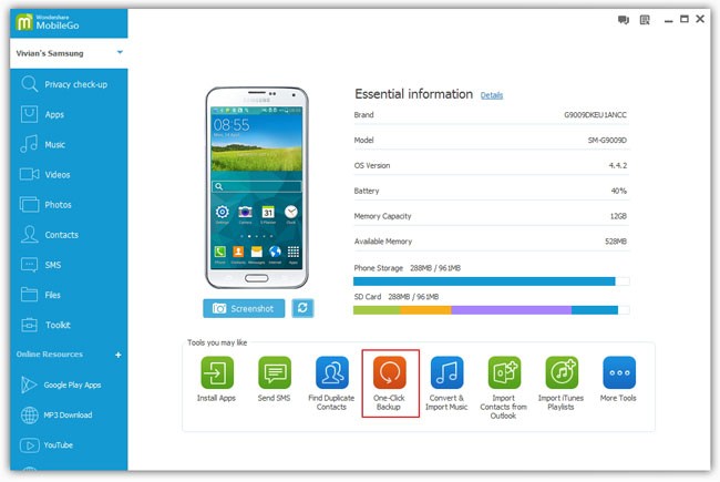 Wondershare MobileGo for Android 5.0.0