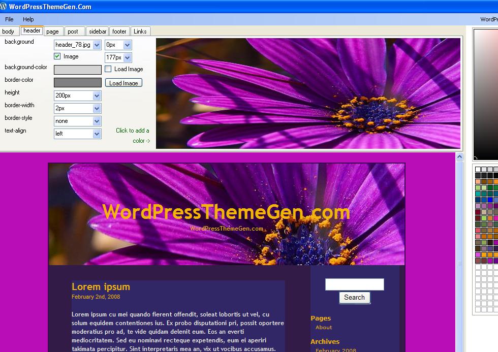 WordPress Theme Generator 1.0.0.12