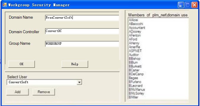 Workgroup Security Manager 1.6.0
