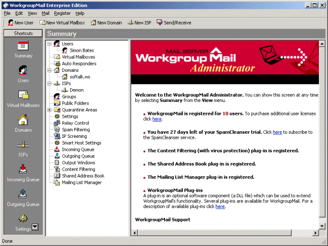 WorkgroupMail Mail Server 7.6.3