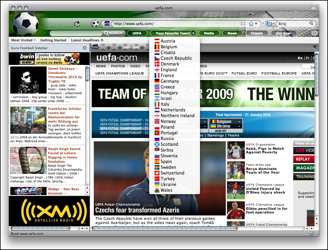 World Cup Soccer Firefox Theme 1.0