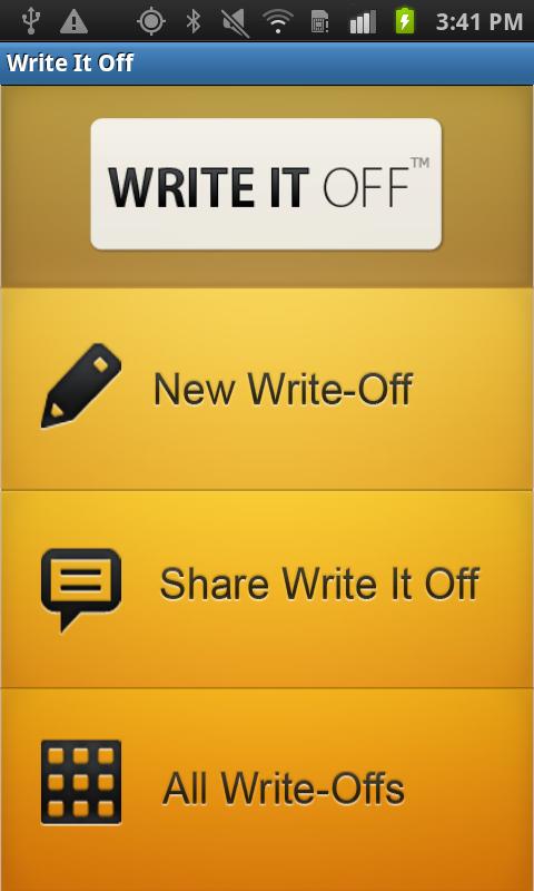 Write It Off App 2.9
