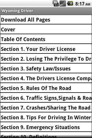 Wyoming Driver Handbook 4.1