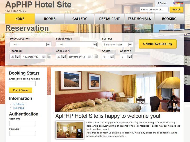 X-Voyage Template for ApPHP Hotel Site 1.0.1