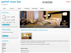 X-White Template for ApPHP Hotel Site 1.0.5