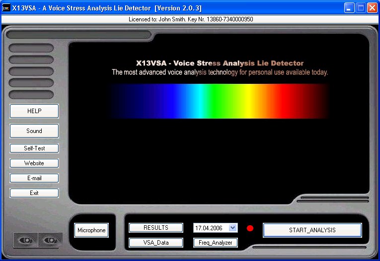 X13-VSA Voice Lie Detector 2.0.3