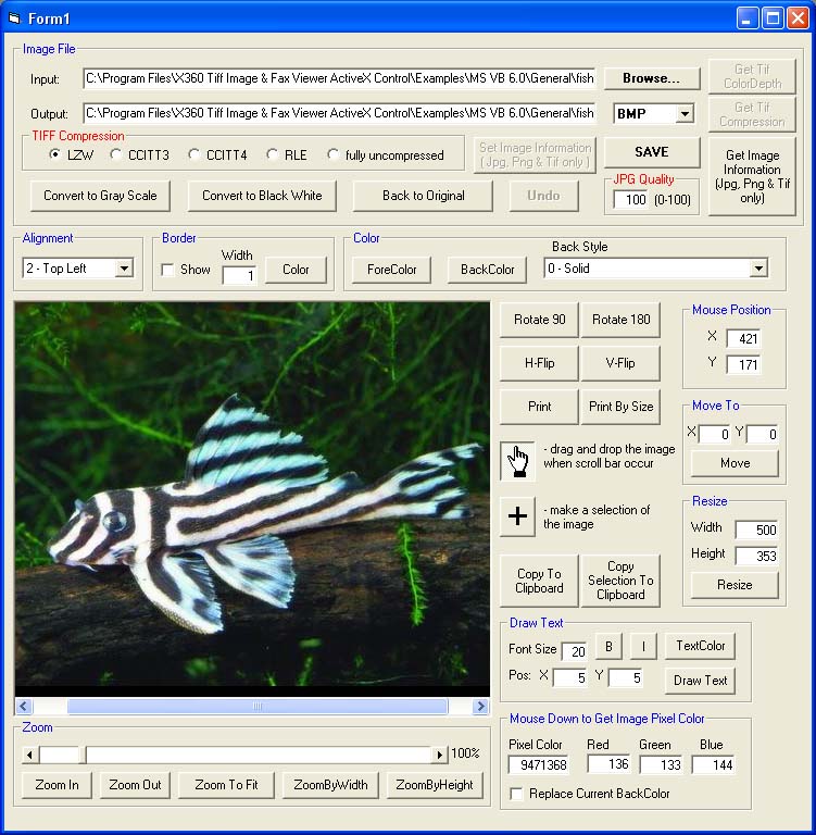 X360 Tiff Image and Fax Viewer ActiveX Control 4.34