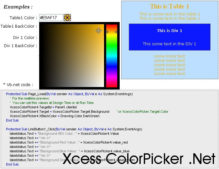 Xcess Color Picker .Net 1.6.0