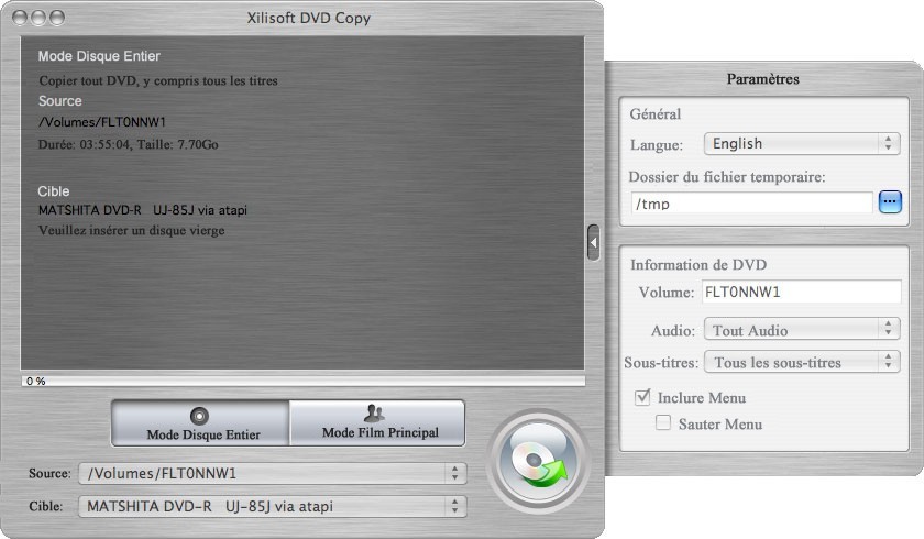 Xilisoft Copie DVD pour Mac 1.5.38.0126
