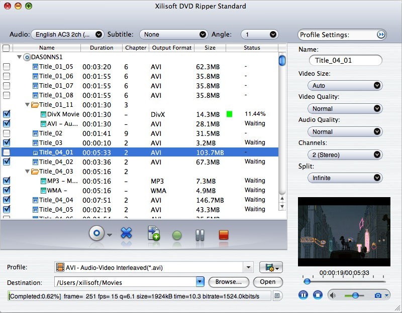 Xilisoft DVD Ripper Standard Mac 5.0.39.0128