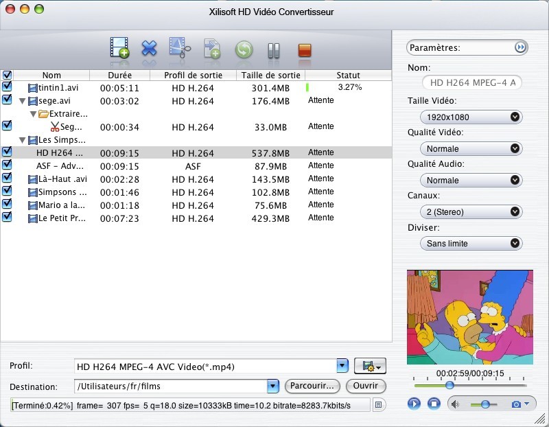 Xilisoft HD Vid+eo Convertisseur pour Mac 5.0.72.0828
